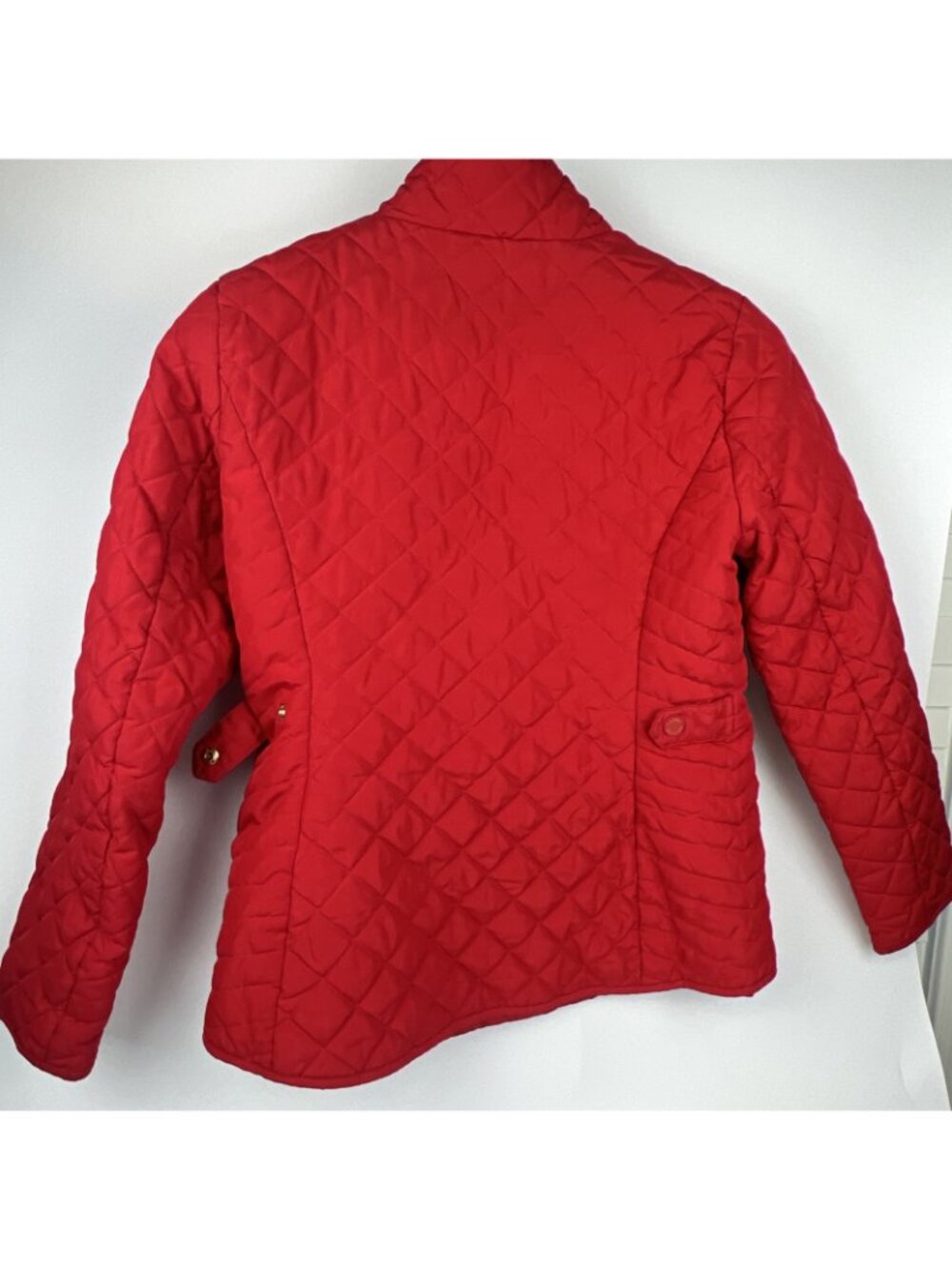 Tommy Hilfiger Quilted Red Jacket EUC Small Lightweight Polyester - Picture 4 of 4